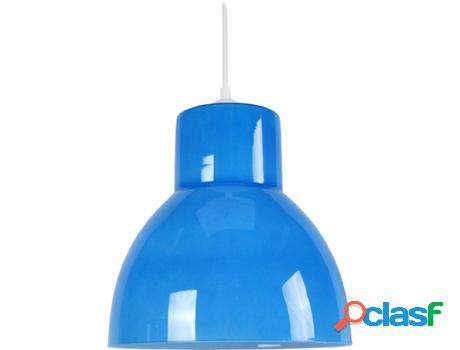 Lámpara de Suspensión TOSEL Cloche Verre B (Azul - E27 -