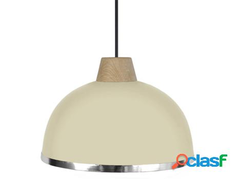 Lámpara de Suspensión TOSEL Demi-Boule B (Crema - E27 -