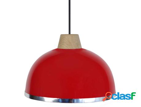 Lámpara de Suspensión TOSEL Demi-Boule B (Rojo - E27 -