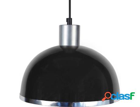 Lámpara de Suspensión TOSEL Demi-Boule C (Negro - E27 -
