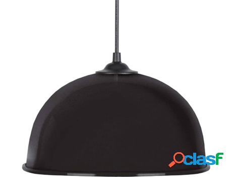 Lámpara de Suspensión TOSEL Half-Ball Roullé (Negro - E27