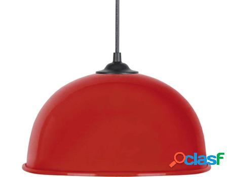 Lámpara de Suspensión TOSEL Half-Ball Roullé (Rojo - E27