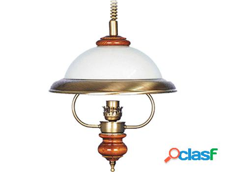 Lámpara de Suspensión TOSEL M&B Bois Verre (Dorado Oro -