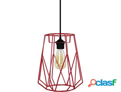 Lámpara de Suspensión TOSEL Olympia Roja 25 x 90 cm