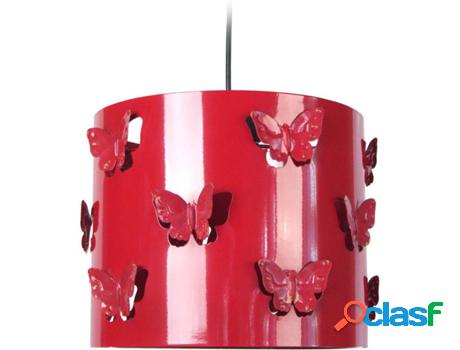 Lámpara de Suspensión TOSEL Papillon (Rojo - E27 - Máx.