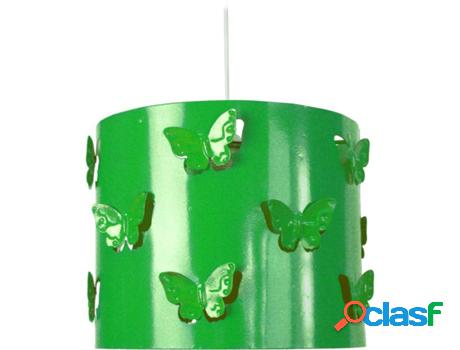 Lámpara de Suspensión TOSEL Papillon (Verde - E27 - Máx.
