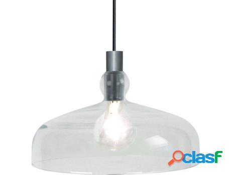 Lámpara de Suspensión TOSEL Testo Plateada en Vidrio