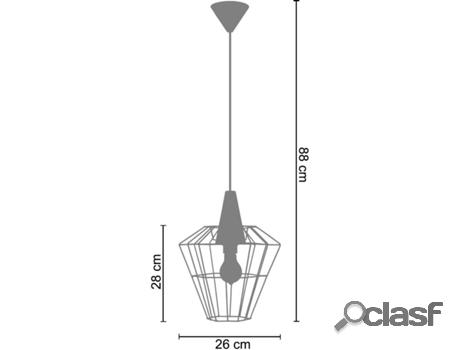 Lámpara de Suspensión TOSEL Triberg Marrón y Madera