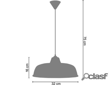 Lámpara de Suspensión TOSEL Trog Roulé (Marrón - E27 -
