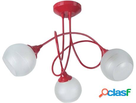 Lámpara de Techo TOSEL Actuelle A 3 Bombillas (Rojo - G9 -