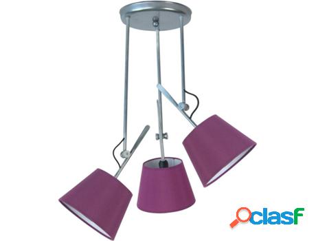 Lámpara de Techo TOSEL Articuler (Plateado, Morado - E14 -