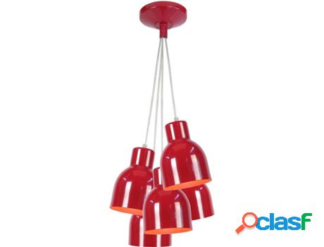 Lámpara de Techo TOSEL Carlson (Rojo - E27 - Máx. 40W -