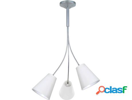 Lámpara de Techo TOSEL Dunns 3 Bombillas (Plateado, Blanco