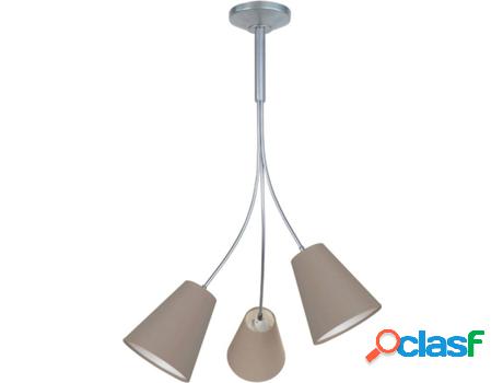 Lámpara de Techo TOSEL Dunns 3 Bombillas (Plateado, Taupe -