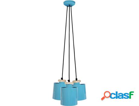 Lámpara de Techo TOSEL Uzibuze 3 Bombillas (Azul - E27 -