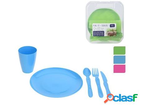 Lote picnic 31 piezas 6 servicios surtido