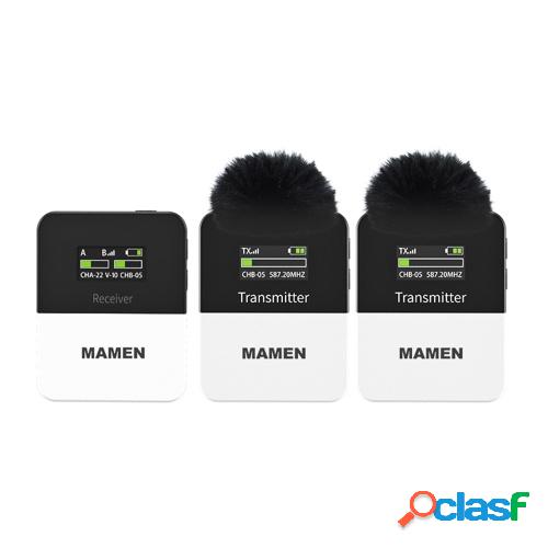 MAMEN KT-W1-K2 Sistema de micrófono inalámbrico UHF de un