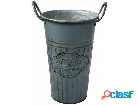Macetero HOGAR Y MÁS Decorativo Azul Vertical De Ideal Para