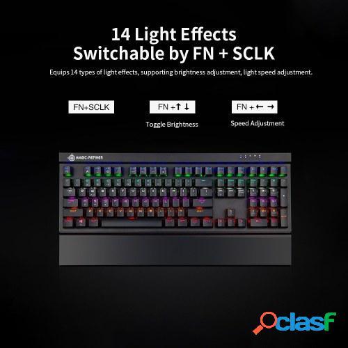 Magic Refiner MK15 Teclado mecánico para juegos 108 teclas