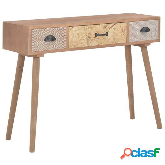 Mesa consola con 3 cajones madera maciza de pino 100x30x73