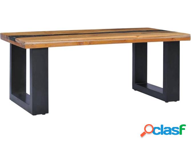 Mesa de Centro ART PLANET Madera de Teca Maciza y Poliresina