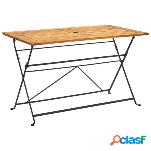 Mesa plegable de jardín de madera maciza de acacia