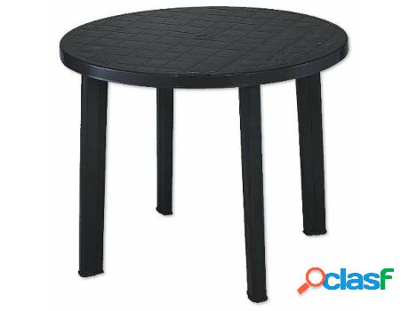 Mesa resina tondo antracita 90 cm