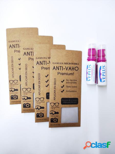 PACK: 4 GAMUZAS ANTI-VAHO + 2 LIMPIADORES