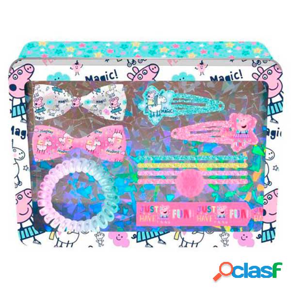 Peppa Pig Caja Metal Accesorios para el Pelo