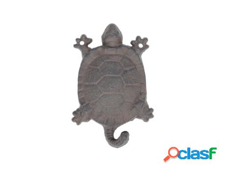 Perchero Plateado de Hierro Colado 14*3*10cm Percha tortuga
