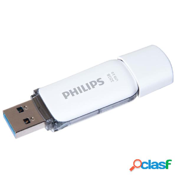 Philips Memoria USB 3.0 Snow 32 GB blanco y gris