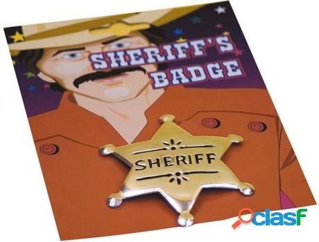 Placa DISFRAZZES Estrella De Sheriff Del Oeste Dorada