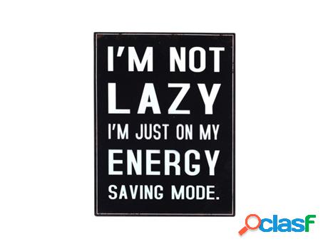 Placa Pared Lazy 25X33Cm Adorno Pared Placas Metal