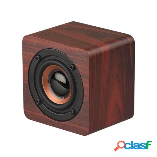 Q1 Mini Altavoz Bluetooth de Madera Subwoofer Inalámbrico