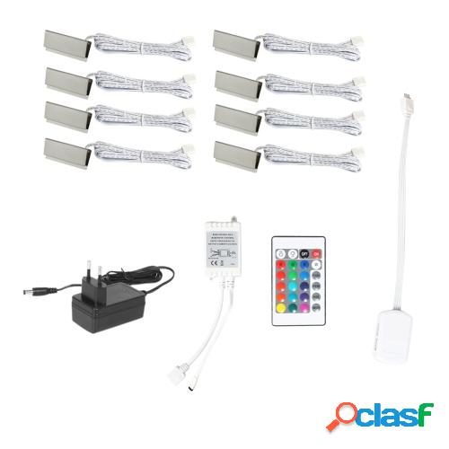 RGB LED Clip en estante de vidrio Iluminación debajo del