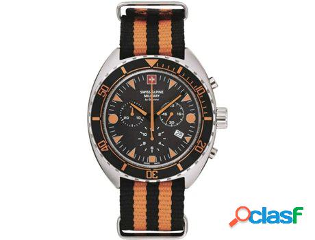 Reloj SWISS ALPINE MILITARY Hombre (Textil - Naranja)