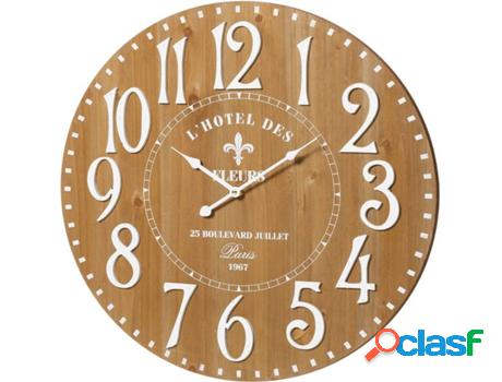 Reloj de Pared LOLAHOME Rústico Marrón (60 cm - Madera)