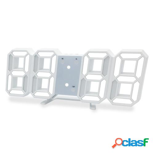Reloj despertador digital 3D LED Reloj de pared digital Hora