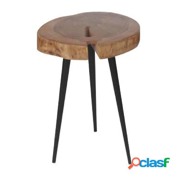 Rousseau Mesa auxiliar Jimi 1 bloque de madera