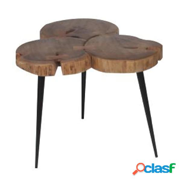 Rousseau Mesa auxiliar Jimi 3 bloques de madera