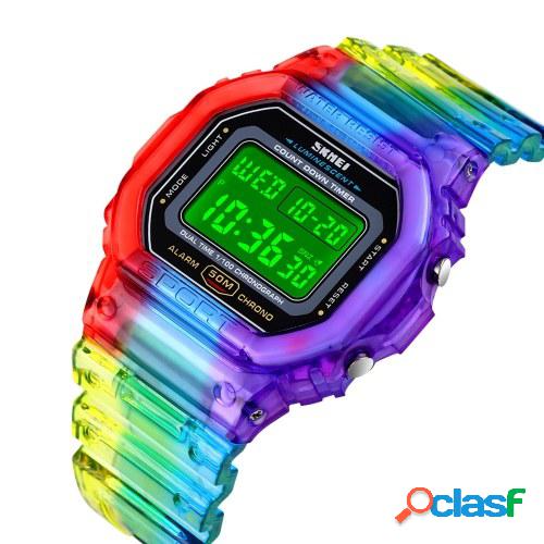 SKMEI Reloj deportivo digital para mujer Color de contraste