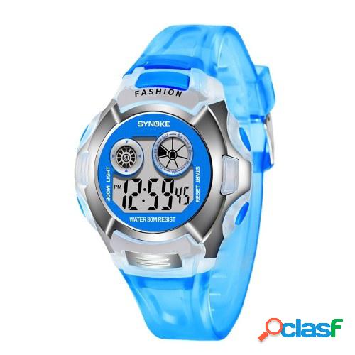 SYNOKE 9034 Kids Stylish Sport Watch Multifunctional Digital