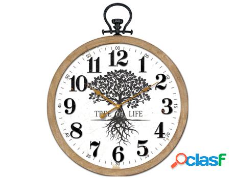 Signes Grimalt - Reloj Pared Árbol Vida Blanco de Mdf |