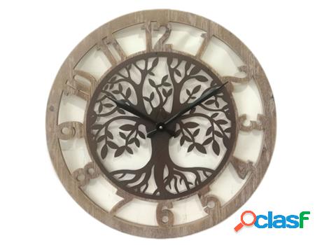 Signes Grimalt - Reloj Pared Árbol Vida Marrón de Mdf |