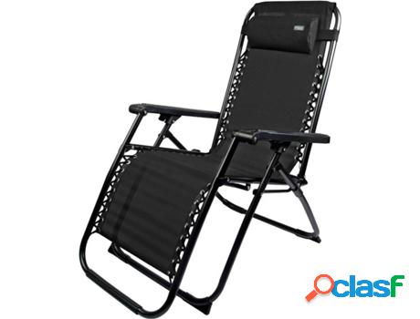 Silla de Playa AKTIVE 62189 Negro (65x178x110cm)