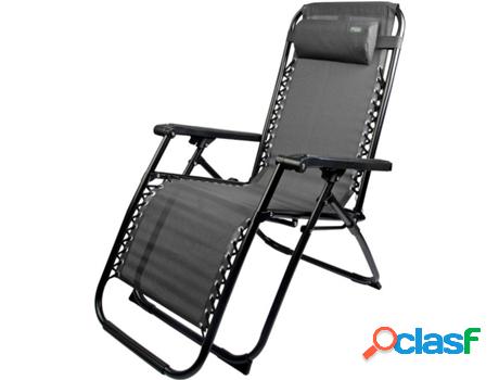 Silla de Playa AKTIVE 62192 Gris (65x178x110cm)