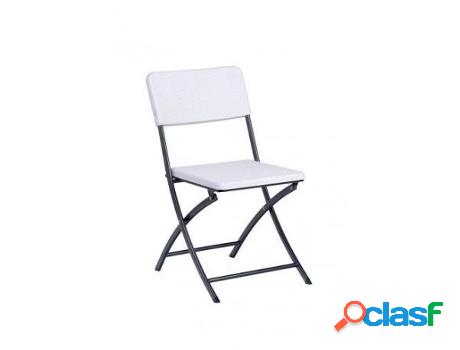 Silla plegable easy rattan blanca