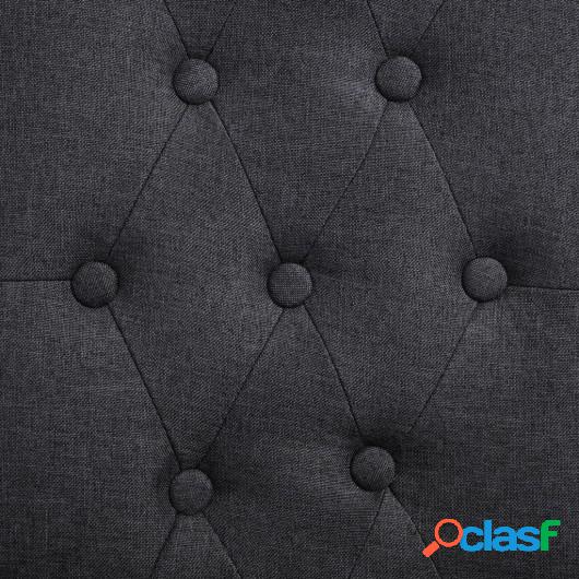 Sillas de comedor 6 unidades de tela gris oscuro