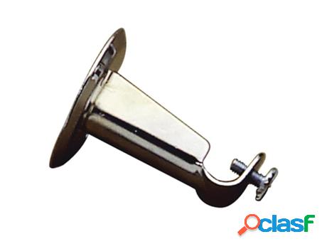 Soporte barra 12 mm.ø cromo frontal redondo