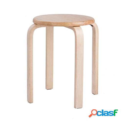 Taburetes de madera de goma modernos Prácticos taburetes